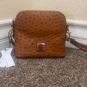 NWT DOONEY & BOURKE Ostrich Domed Crossbody with DUST BAG